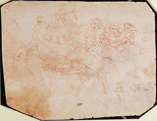 Study for the Massacre of the Innocents (for verso see 191770) from Michelangelo (Buonarroti)