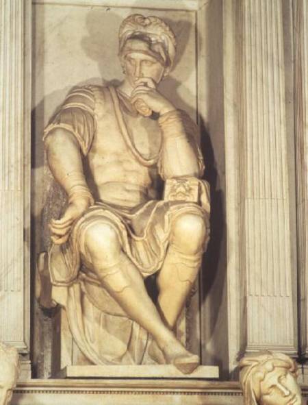 Tomb of Lorenzo de Medici  (detail) from Michelangelo (Buonarroti)