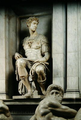 Tomb of Giuliano de' Medici (marble) (detail) from Michelangelo (Buonarroti)