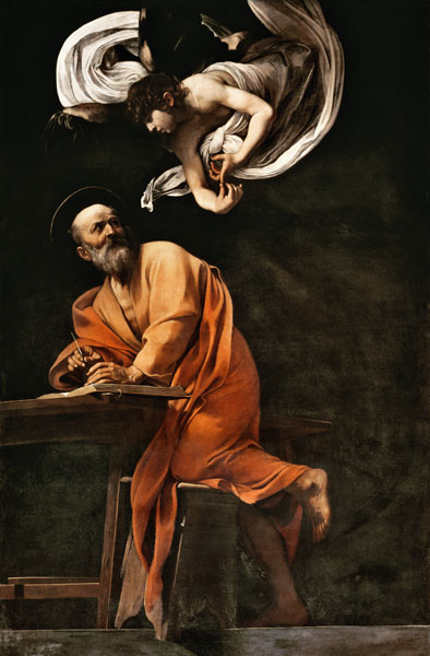 St. Matthew and the Angel from Michelangelo Caravaggio