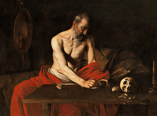Caravaggio / St.Jerome / Paint./ 1608 from Michelangelo Caravaggio