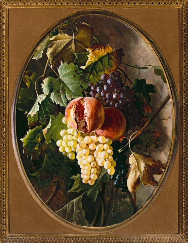 Granatäpfel und Weintrauben. from Michelangelo Meucci