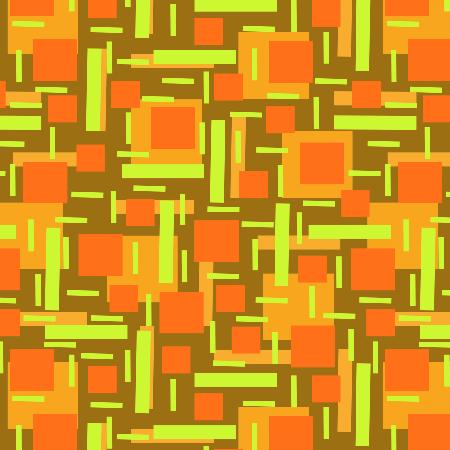 Formschöne Überlappung von Orange-Grün auf braun-orangefarbener geometrischer Zusammenfassung
