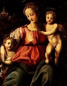 (Michele di Ridolfo del Ghirlandaio) Madonna mit Kind und dem jungen Johannes from Michele Tosini