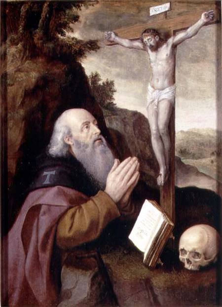 St. Anthony Abbot (panel) from Michiel I Coxie