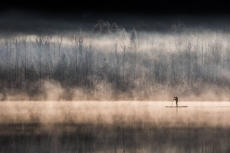 Suping on Bohinj lake from Miha Pavlin