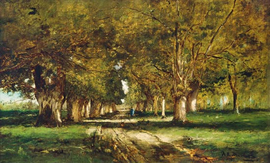 Allee in Colpach. from Mihály Munkácsy