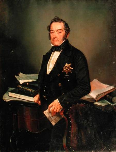 Portrait of Senator Ivan Tolstoy (1792-1854) from Mihaly von Zichy
