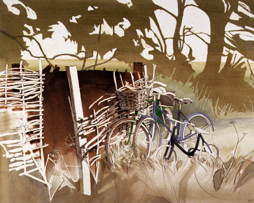 Decrepit Essex Bicycles (w/c on paper)  from Miles  Thistlethwaite