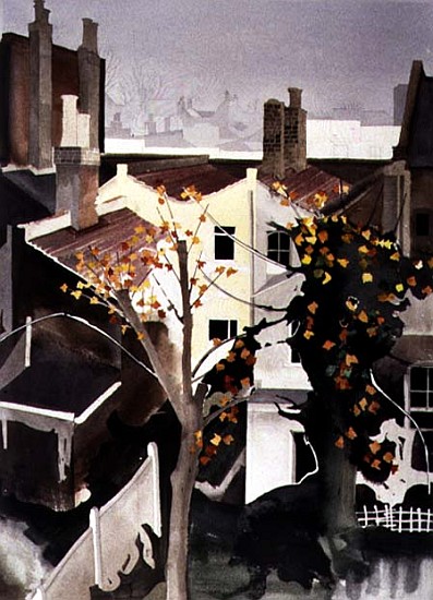 Dank Roofscape, 1992 (w/c on paper)  from Miles  Thistlethwaite