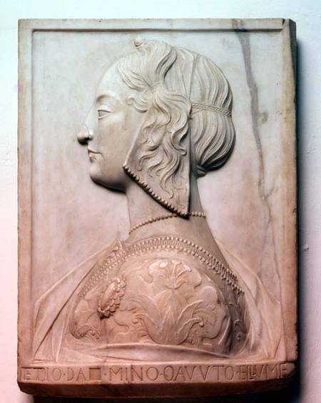 Portrait of a young woman, relief from Mino  da Fiesole