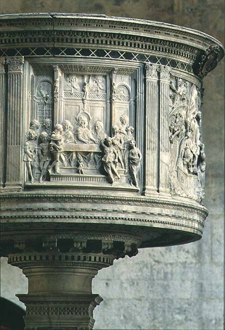 Pulpit depicting The Feast of Herod from Mino da Fiesole  and Antonio Rossellino