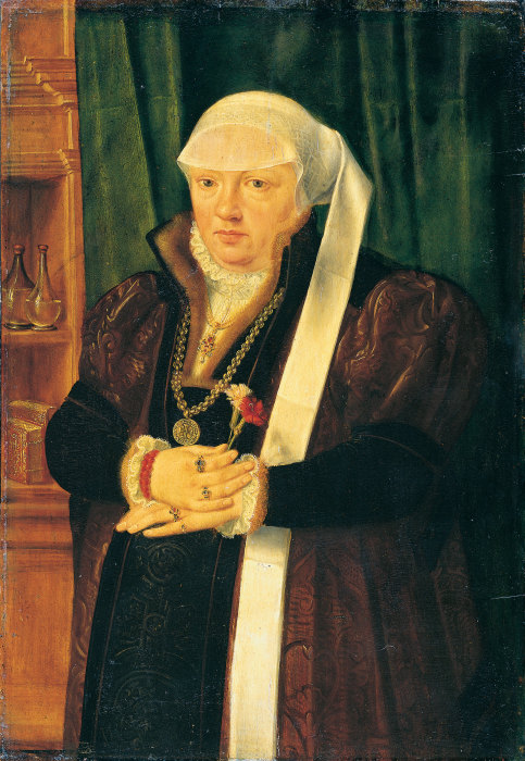 Bildnis der Elisabeth von Fichard, geb. Grünberg from Mittelrheinischer Meister der zweiten Hälfte des 16. Jahrhunderts