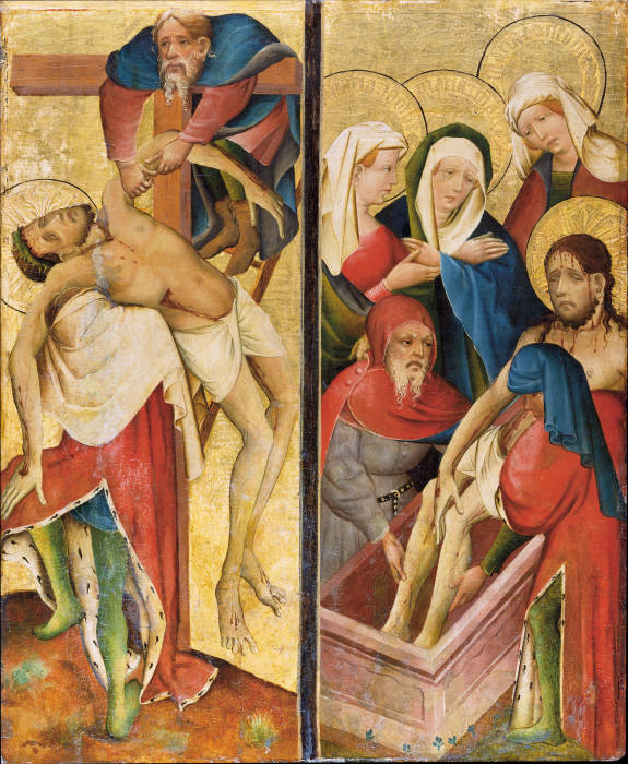 Kreuzabnahme und Grablegung Christi from Mittelrheinischer Meister um 1420