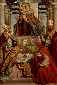 Thronende Madonna mit dem hl. Antonius und kirchl. Würdenträgern from Moretto da Brescia