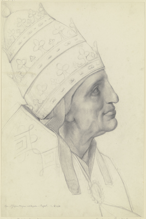 Papst Gregor der Große aus Raffaels Disputa from Moritz Daniel Oppenheim