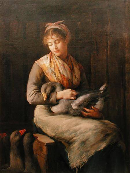 Young girl with geese from Mrs Dujardin-Beaumetz Petiet