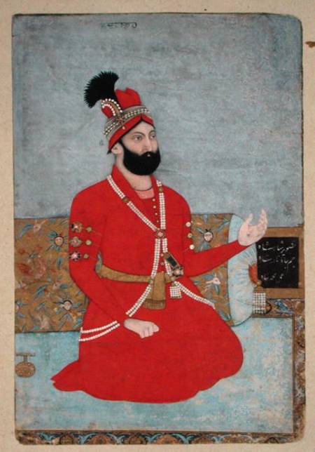 Portrait of Nadir Shah Afshar of Persia (1688-1747) from Mughal School
