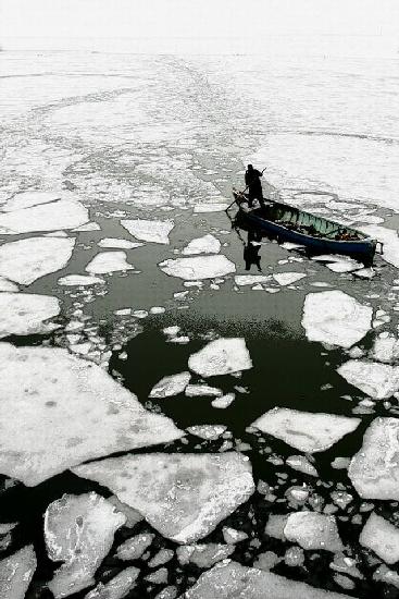 Bootsmann auf Eis