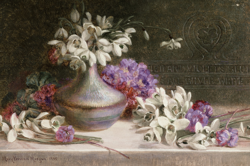 Snowdrops & violets from M.V. Morgan