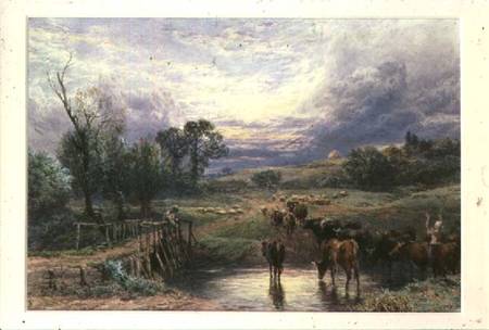 Landscape with Cattle and Bridge from Myles Birket Foster