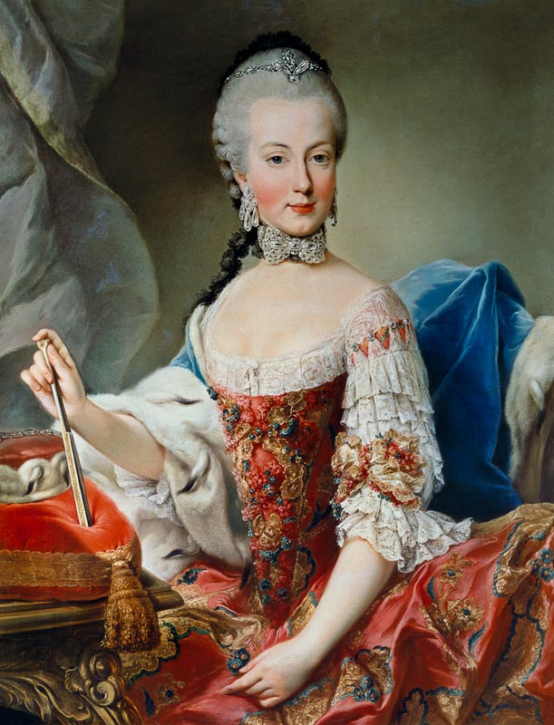 Archduchess Maria Amalia Habsburg-Lothringen, (1746-1804) eighth child of Empress Maria Theresa of A from Mytens (Schule)