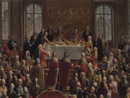 The Coronation Banquet of Joseph II (1741-90), Emperor of Germany from Mytens (Schule)