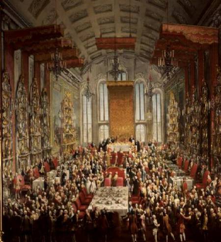 Coronation Banquet of Joseph II in Frankfurt from Mytens (Schule)
