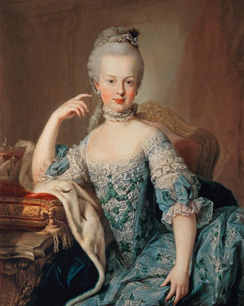 Archduchess Marie Antoinette Habsburg-Lotharingen (1755-93), fifteenth child of Empress Maria Theres from Mytens (Schule)