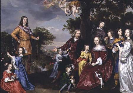 Portrait of W. van der Kerckhoven and his family from Mytens (Schule)