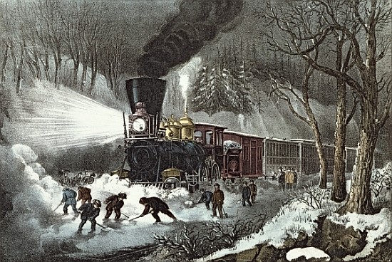 American Railroad Scene from N. Currier