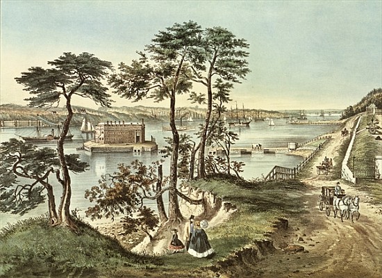 Staten Island and the Narrows from Fort Hamilton from N. Currier