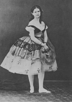 Portrait of Maria Surovshchikova-Petipa (1836-1882), prima ballerina of Petersburg Imperial Theatre 
