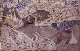 The Ottoman Fleet Blocking the Port of Marseille in 1454