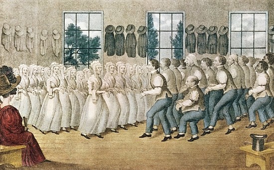 The Shakers near Lebanon, published by  Currier & Ives, New York from Nathaniel Currier