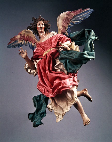 Angel, from the Christmas Creche and tree (terracotta & cloth) from Neapolitan School