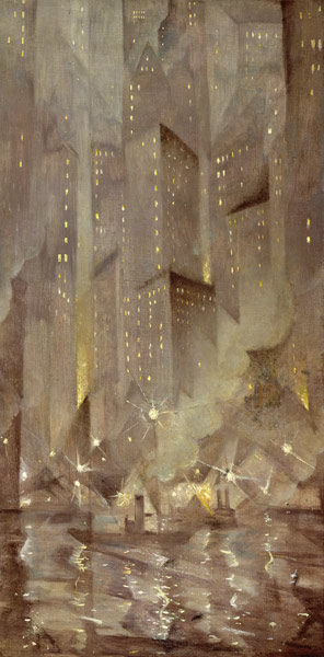 New York by Night from Christopher R.W. Nevinson