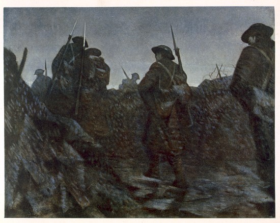 Reliefs at Dawn, from British Artists at the Front, Continuation of The Western Front from Christopher R.W. Nevinson