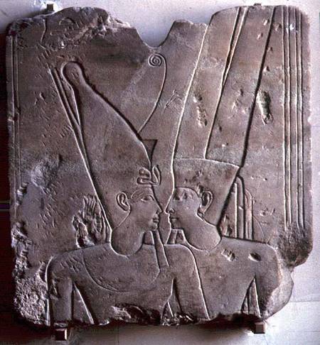 The God Amon embracing Ramesses II, Karnak from New Kingdom Egyptian