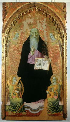 St. Anthony Abbot Holding the Book of the Antonites, 1371 (oil on panel) from Niccolo  di Tommaso