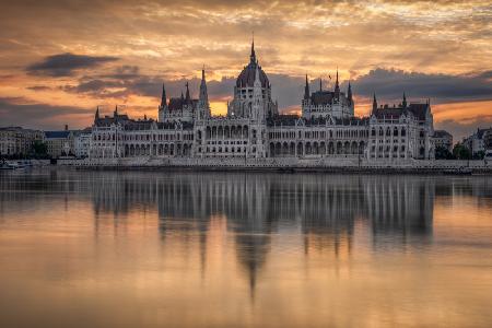 Sonnenaufgang in Budapest