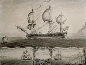 Views of the Blandford Frigate on the Passage to the West Indies and Trading on the Coast of Africa,