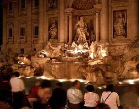 View of The Trevi Fountain at night