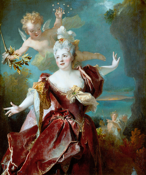 Portrait of Marie Anne de Châteauneuf , called Mademoiselle Duclos, in the role of Ariadne from Nicolas de Largillière