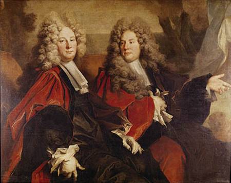 Portrait of Alderman Hugues Desnots and Alderman Bouhet elected in 1702 from Nicolas de Largilliere