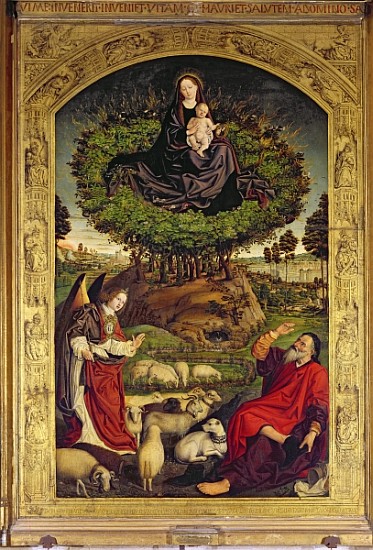 Madonna and Child, central panel from the Triptych of Moses and the Burning Bush, c.1476 (see also 1 from Nicolas Froment