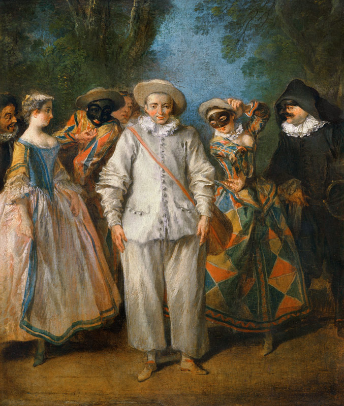The Actors of the Commedia dell'Arte from Nicolas Lancret