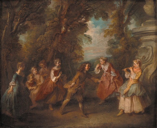 Children at Play in the Open from Nicolas Lancret