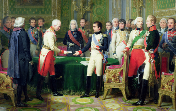 Napoleon I (1769-1821) Receiving Baron Vincent, the Austrian Ambassador, at Erfurt, 28th October 180 from Nicolas Louis Francois Gosse