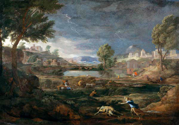 Gewitterlandschaft mit Pyramus und Thisbe from Nicolas Poussin